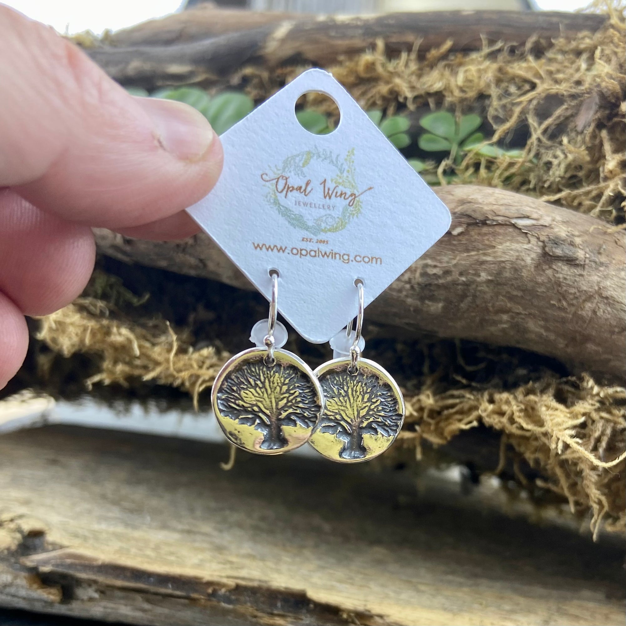 Tree Earrings in Silver