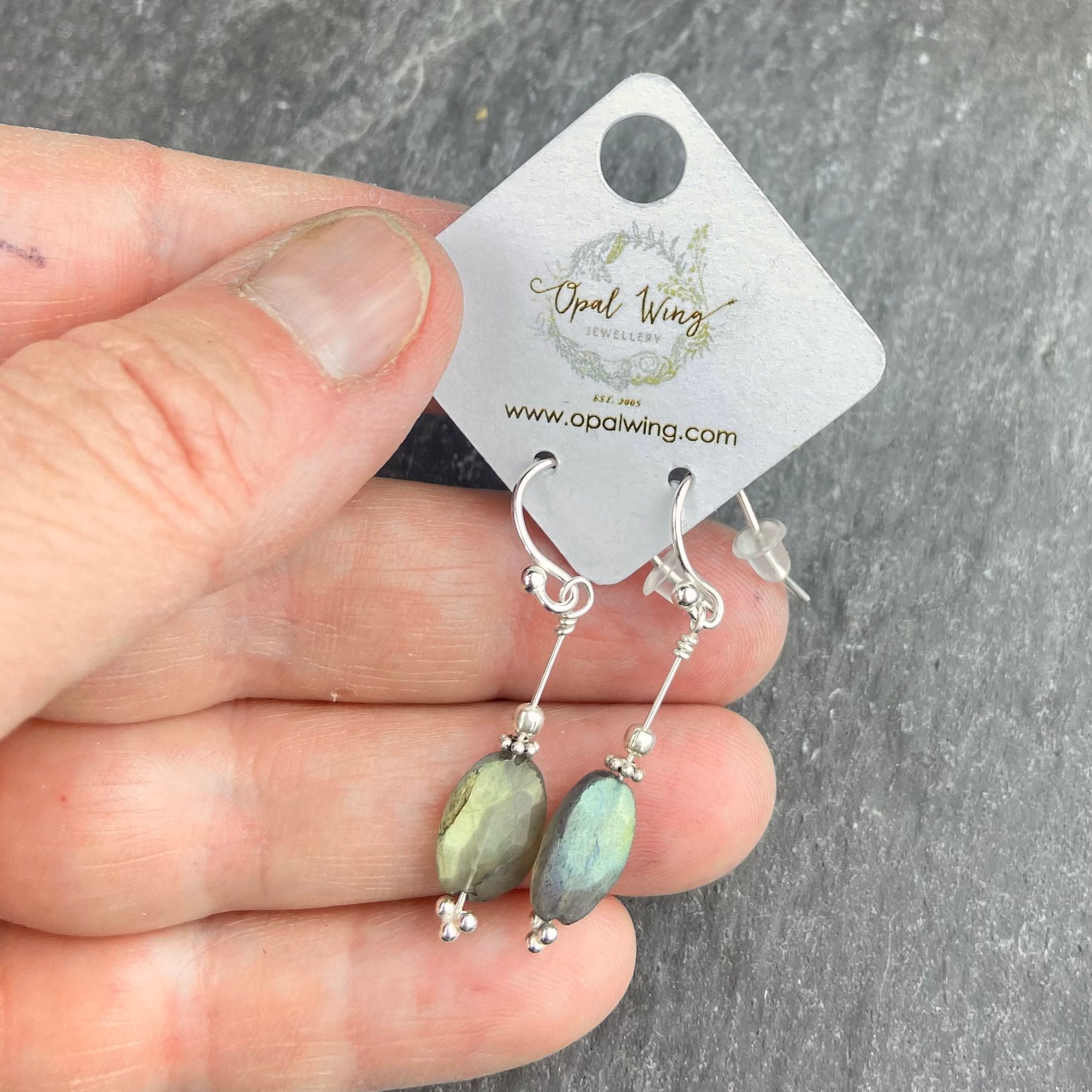 Labradorite earrings