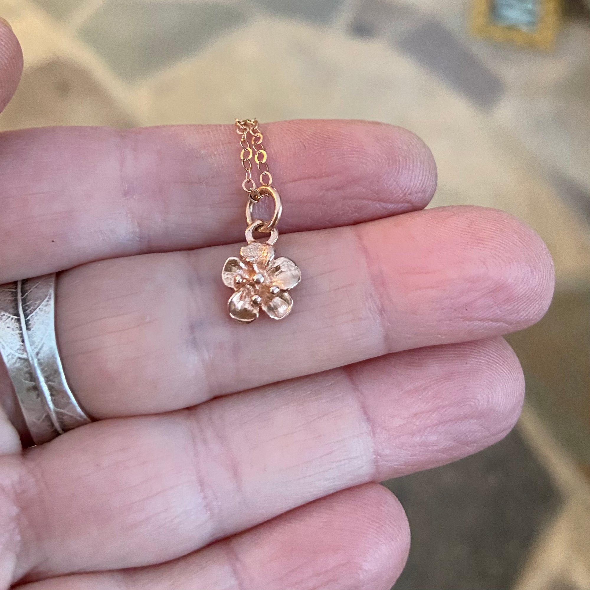 Blossom pendant in Rose Gold Filled