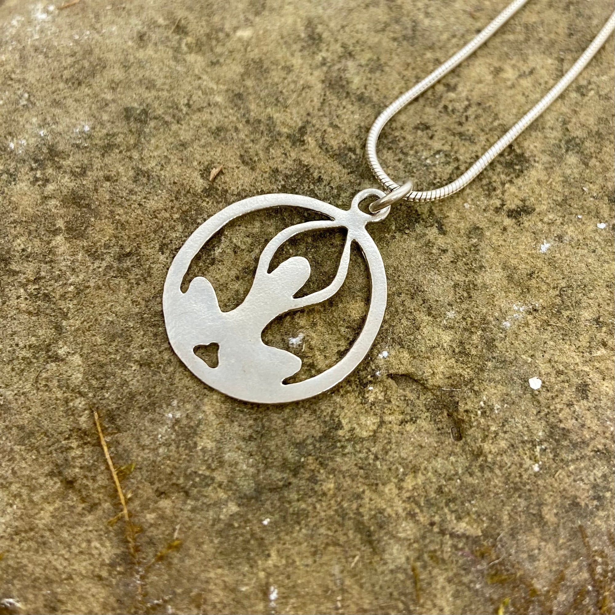 Yogi Goddess Pendant in Silver