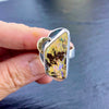 Beautiful Boulder Opal Eclipse Ring