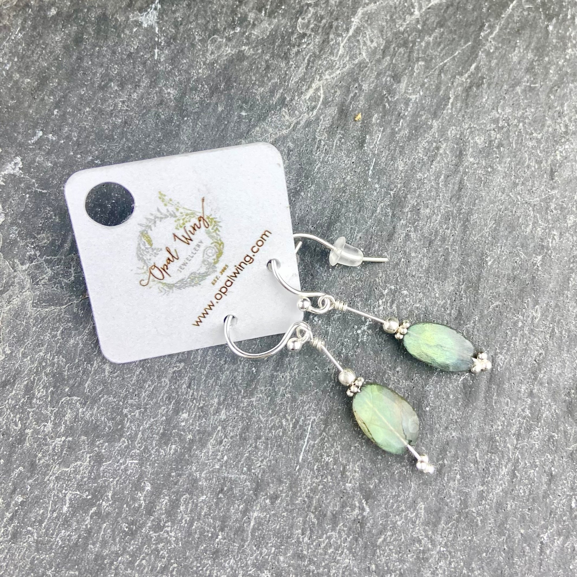 Labradorite earrings