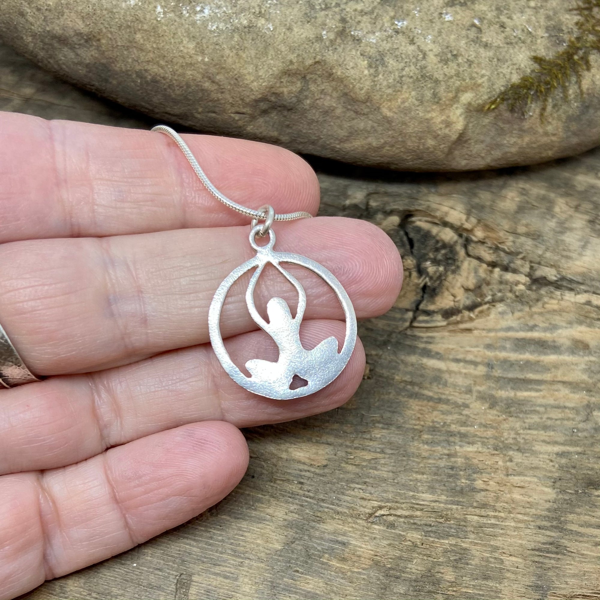 Yogi Goddess Pendant in Silver