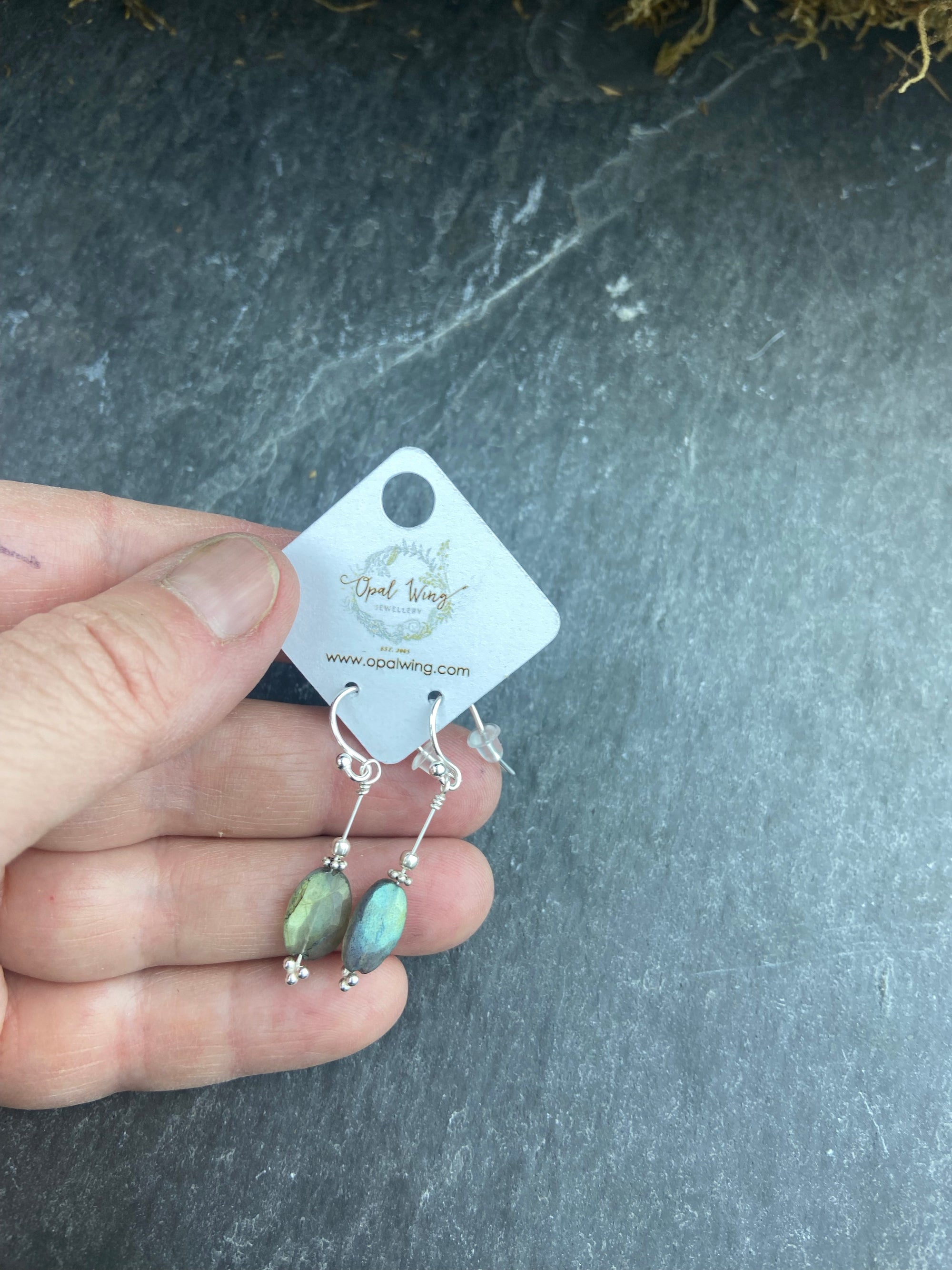 Labradorite earrings