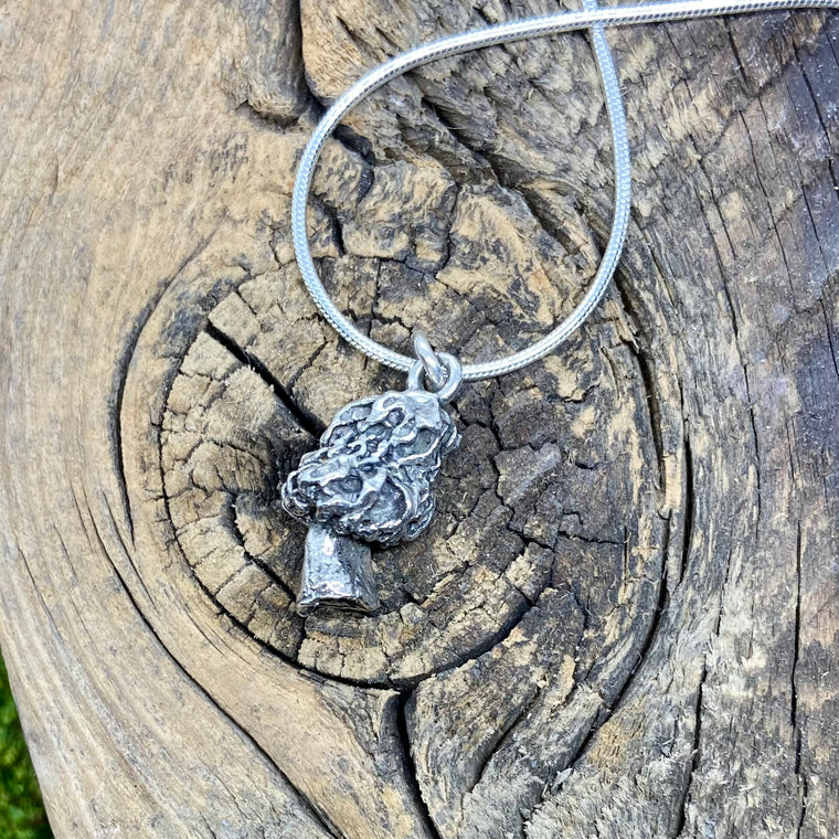 Morel mushroom pendant