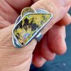 Beautiful Boulder Opal Eclipse Ring